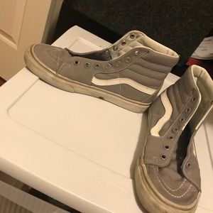 Grey high top vans